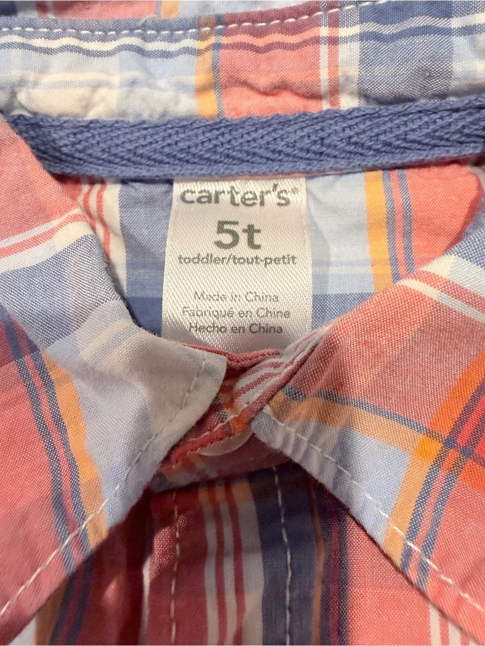 Carter’s Boys Plaid Button-Down Shirt Bundle Size 5T | 2 Shirts